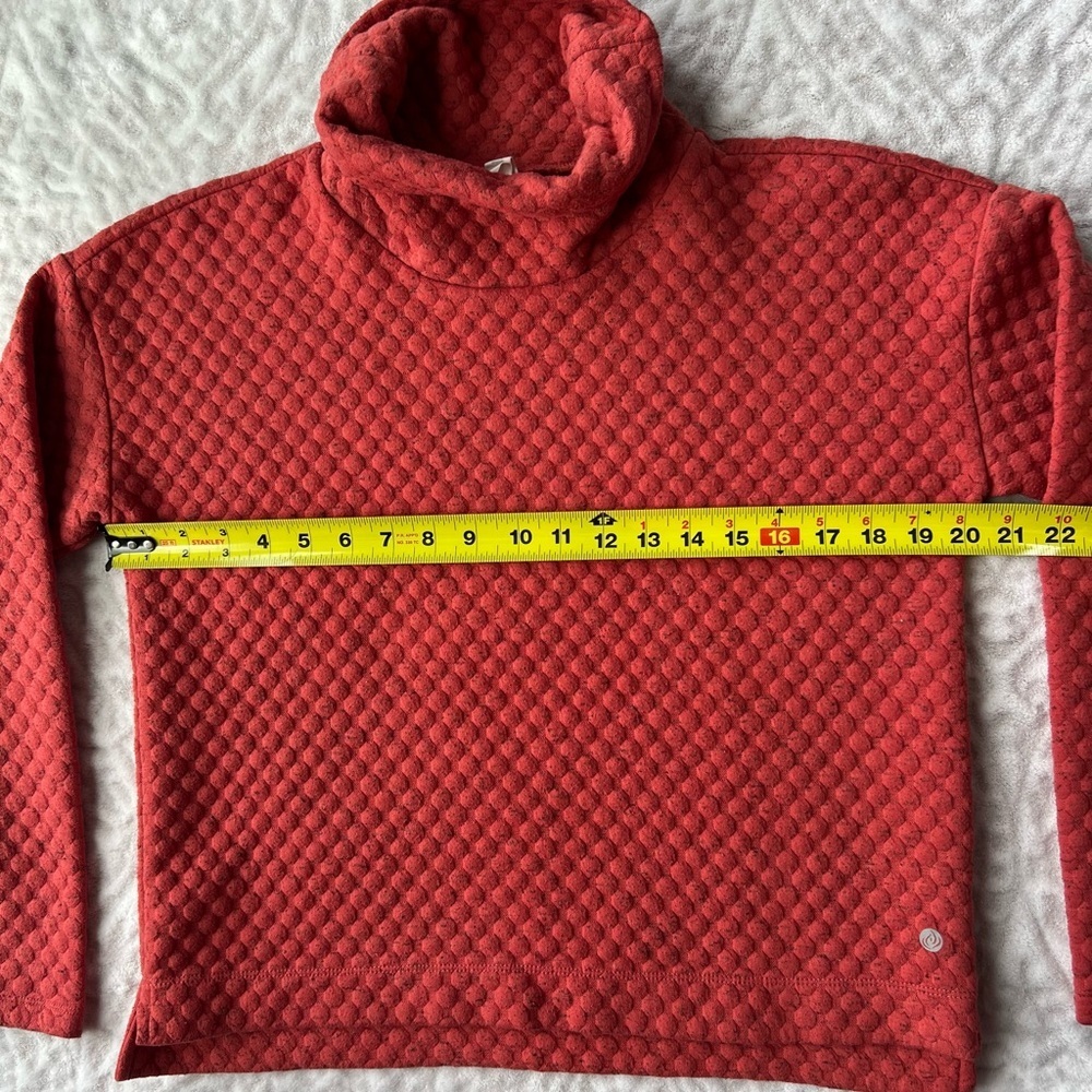Apana Women’s Quilted Textured Turtleneck Pullover Sweatshirt Size Small - Picture 6 of 7